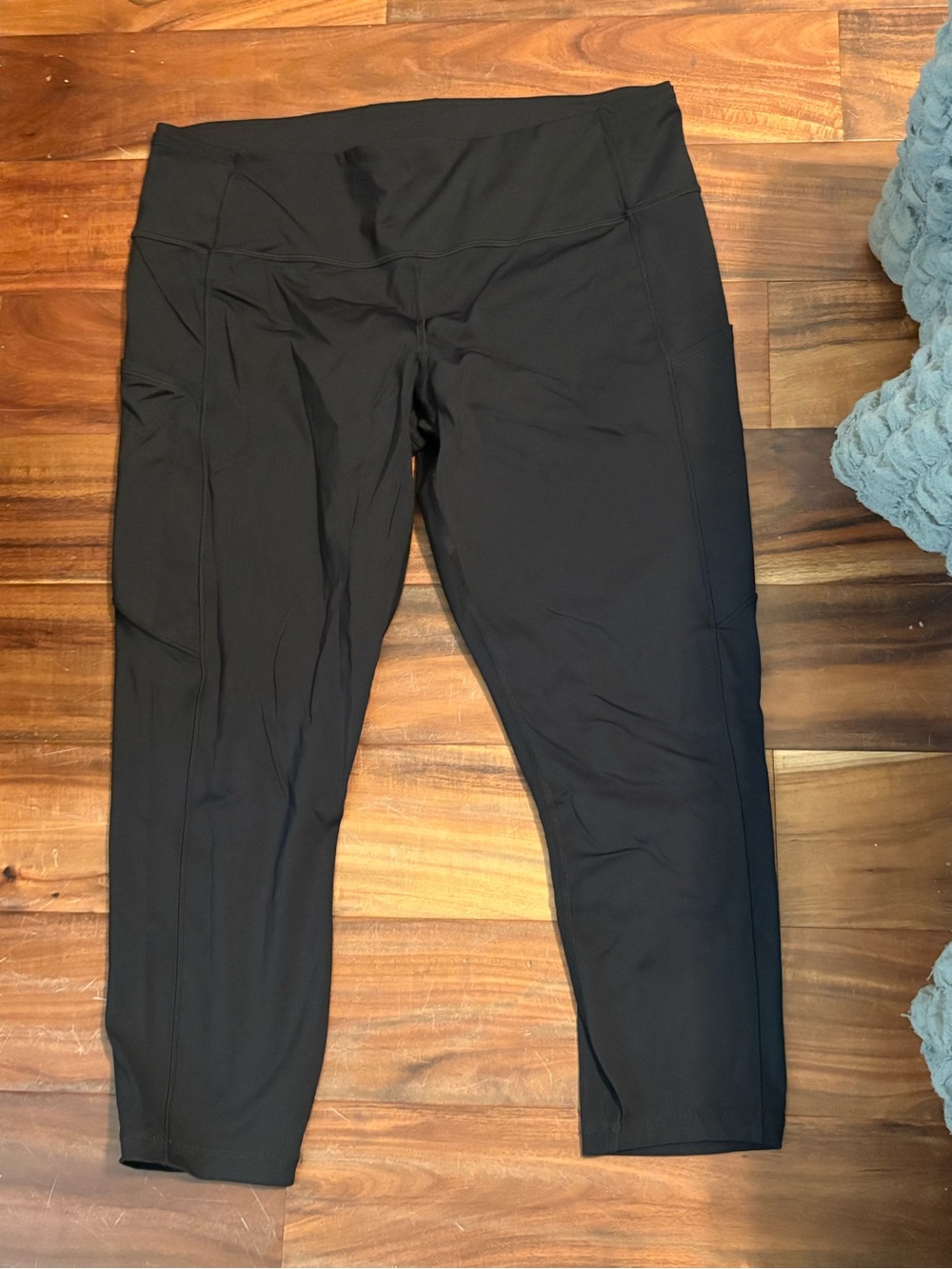 Lululemon Black Crop Leggings Size 16 High Rise Athletic (567)